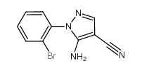 5-氨基-1-(2-溴苯基)-1H-吡唑-4-甲腈结构式