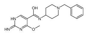 2-Amino-N-(1-benzyl-4-piperidyl)-4-methoxy-5-pyrimidinecarboxamide结构式