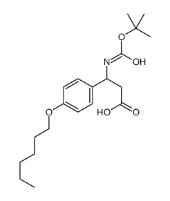 3-Boc-氨基-3-(4-己基氧苯基)丙酸结构式