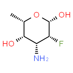 beta-L-Talopyranose, 3-amino-2,3,6-trideoxy-2-fluoro- (9CI) structure