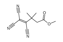 methyl 3,3-dimethyl-4,5,5-tricyano-4-pentenoate Structure