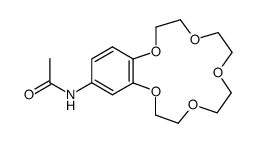 N-(2,3,5,6,8,9,11,12-octahydro-1,4,7,10,13-benzopentaoxacyclopentadecin-15-yl)-acetamide Structure