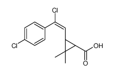 [1alpha,3beta(Z)]-()-3-[2-chloro-2-(4-chlorophenyl)vinyl]-2,2-dimethylcyclopropanecarboxylic acid结构式