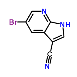 5-溴-1H-吡咯并[2, 3-b]吡啶-3-甲腈结构式