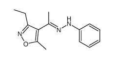 1-(3-ethyl-5-methyl-4-isoxazolyl)-1-ethanone phenyl hydrazone Structure