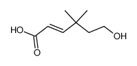 4,4-dimethyl-6-hydroxy-2-hexenoic acid结构式