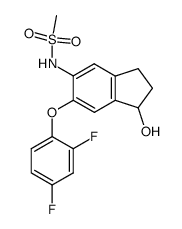 N-[6-(2,4-difluorophenoxy)-1-hydroxy-5-indanyl]methanesulfonamide结构式