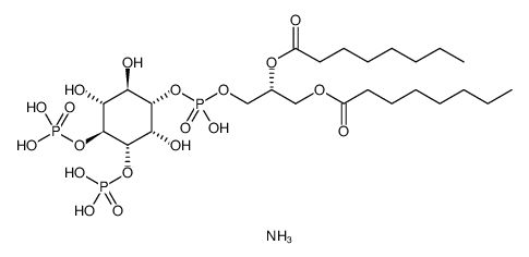 1,2-dioctanoyl-sn-glycero-3-phospho-(1'-myo-inositol-3',4'-bisphosphate)(ammoniumsalt)结构式