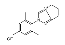2-均三甲苯基-6,7-二氢-5H-吡咯并[2,1-c][1,2,4]三唑-2-鎓氯化物结构式