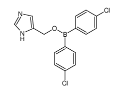 bis(4-chlorophenyl)-(1H-imidazol-5-ylmethoxy)borane结构式