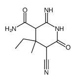 4-ethyl-5-cyano-2-imino-4-methyl-6-oxo-piperidine-3-carboxylic acid amide Structure