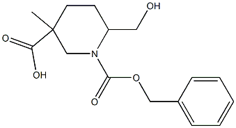 1-benzyl 3-Methyl 6-(hydroxyMethyl)piperidine-1,3-dicarboxylate Structure