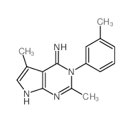 3,7-dimethyl-4-(3-methylphenyl)-2,4,9-triazabicyclo[4.3.0]nona-2,5,7,9-tetraen-5-amine Structure
