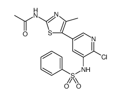 N-[5-(5-Benzenesulfonylamino-6-chloro-pyridin-3-yl)-4-Methyl-thiazol-2-yl]-acetamide结构式