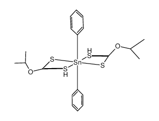 bis(O-isopropyldithiocarbonato)diphenyltin(IV)结构式