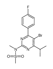 N-(5-bromo-4-(4-fluorophenyl)-6-isopropylpyriinidin-2-yl)-N-methylmethanesulfonamide Structure