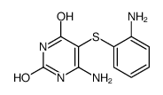 6-amino-5-(2-aminophenyl)sulfanyl-1H-pyrimidine-2,4-dione结构式