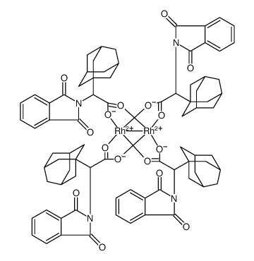 四[[R]-(-)-(1-金刚烷基)-(N-邻苯二甲酰亚胺基)乙酸]二铑(II)[Rh2(R-PTAD)4\结构式