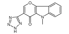 5-methyl-3-(2H-tetrazol-5-yl)pyrano[3,2-b]indol-4-one Structure