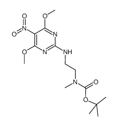 tert-butyl 2-(4,6-dimethoxy-5-nitropyrimidin-2-ylamino)ethyl(methyl)carbamate Structure