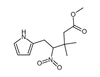 methyl 3,3-dimethyl-4-nitro-5-(2-pyrrolyl)pentanoate结构式