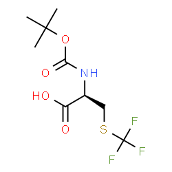 N-((1,1-Dimethylethoxy)carbonyl)-S-(trifluoromethyl)-L-cyste结构式