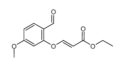 ethyl (E)-3-(2-formyl-5-methoxyphenoxy)acrylate结构式