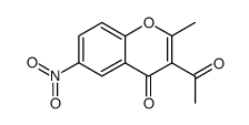 3-acetyl-2-methyl-6-nitro-chromen-4-one Structure
