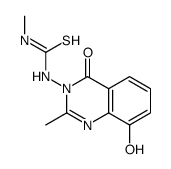 (6CI)-1-(8-羟基-2-甲基-4-氧代-3(4H)-喹唑啉基)-3-甲基-2-硫脲结构式