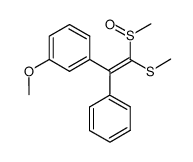 methyl 2-(3-methoxyphenyl)-1-methylsulfinyl-2-phenylethenyl sulfide Structure