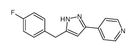 4-[5-(4-Fluorobenzyl)-1H-pyrazol-3-yl]pyridine Structure