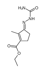 2-methyl-3-semicarbazono-cyclopent-1-enecarboxylic acid ethyl ester结构式
