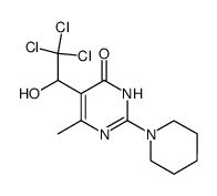 6-methyl-2-piperidino-5-(2,2,2-trichloro-1-hydroxy-ethyl)-3H-pyrimidin-4-one Structure