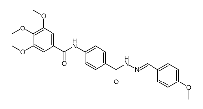 3,4,5-trimethoxy-N-[4-[[(E)-(4-methoxyphenyl)methylideneamino]carbamoyl]phenyl]benzamide结构式