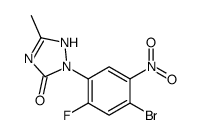 2-(4-溴-2-氟-5-硝基苯基)-1,2-二氢-5-甲基-3H-1,2,4-三唑-3-酮结构式