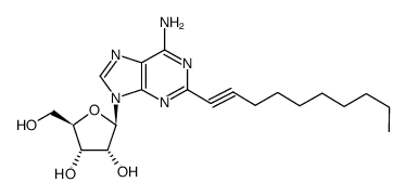 2-(1-decyn-1-yl)adenosine结构式