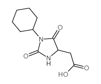 (1-环己基-2,5-二氧代咪唑啉-4-基)乙酸结构式