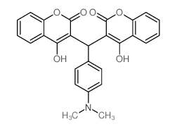 2H-1-Benzopyran-2-one,3,3'-[[4-(dimethylamino)phenyl]methylene]bis[4-hydroxy- Structure