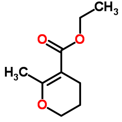 3-乙氧羰基-5,6-二氢-2-甲基-4H-吡喃结构式