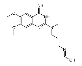 N-[3-[(4-amino-6,7-dimethoxyquinazolin-2-yl)-methylamino]propyl]formamide结构式