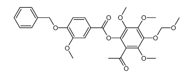 2-acetyl-3,5,6-trimethoxy-4-(methoxymethoxy)phenyl 4-(benzyloxy)-3-methoxybenzoate Structure