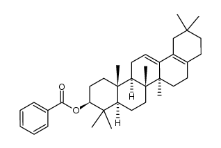 3β-benzoyloxy-28-nor-oleana-12,17-diene结构式