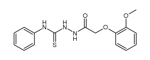 2-(2-(2-methoxyphenoxy)acetyl)-N-phenylhydrazinecarbothioamide结构式