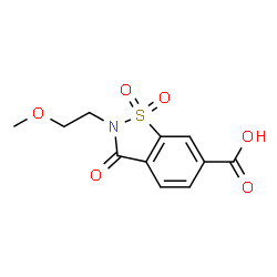 2-(2-甲氧基乙基)-1,1,3-三氧代-2,3-二氢-1λ{6},2-苯并噻唑-6-羧酸结构式