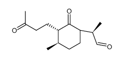 (2S,3R,6RS)-2-(3-Oxobutyl)-3-Methyl-6-[(R)-2-propanal]cyclohexanone结构式