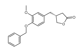 (R)-(+)-3-(4-benzyloxy-3-methoxybenzyl)-γ-butyrolactone Structure