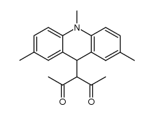 3-(2,7,10-trimethyl-9,10-dihydro-acridin-9-yl)-pentane-2,4-dione结构式