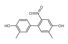 4,4'-dihydroxy-3,3'-dimethyl-6-nitrobiphenyl Structure