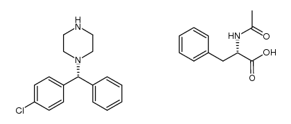 (R)-(-)-1-[(4-chlorophenyl)phenylmethyl]piperazine N-acetyl-L-phenylalanine salt Structure