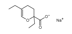 sodium 2,5-diethyl-3,4-dihydro-2H-pyran-2-carboxylate结构式